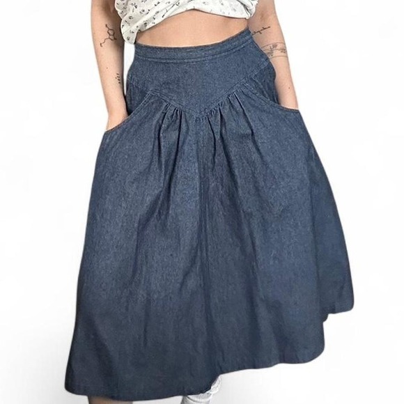 American Vintage Dresses & Skirts - Handmade vintage denim A line skirt